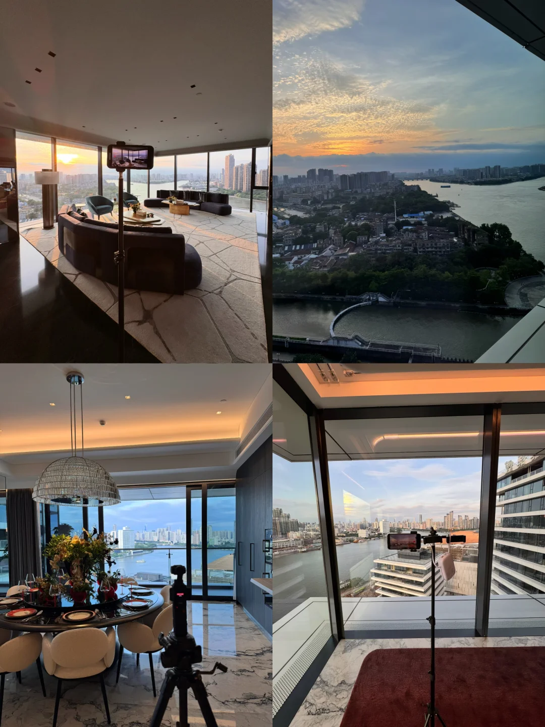 白鹅潭被夕阳全方位包围的家，坐等出片🌅