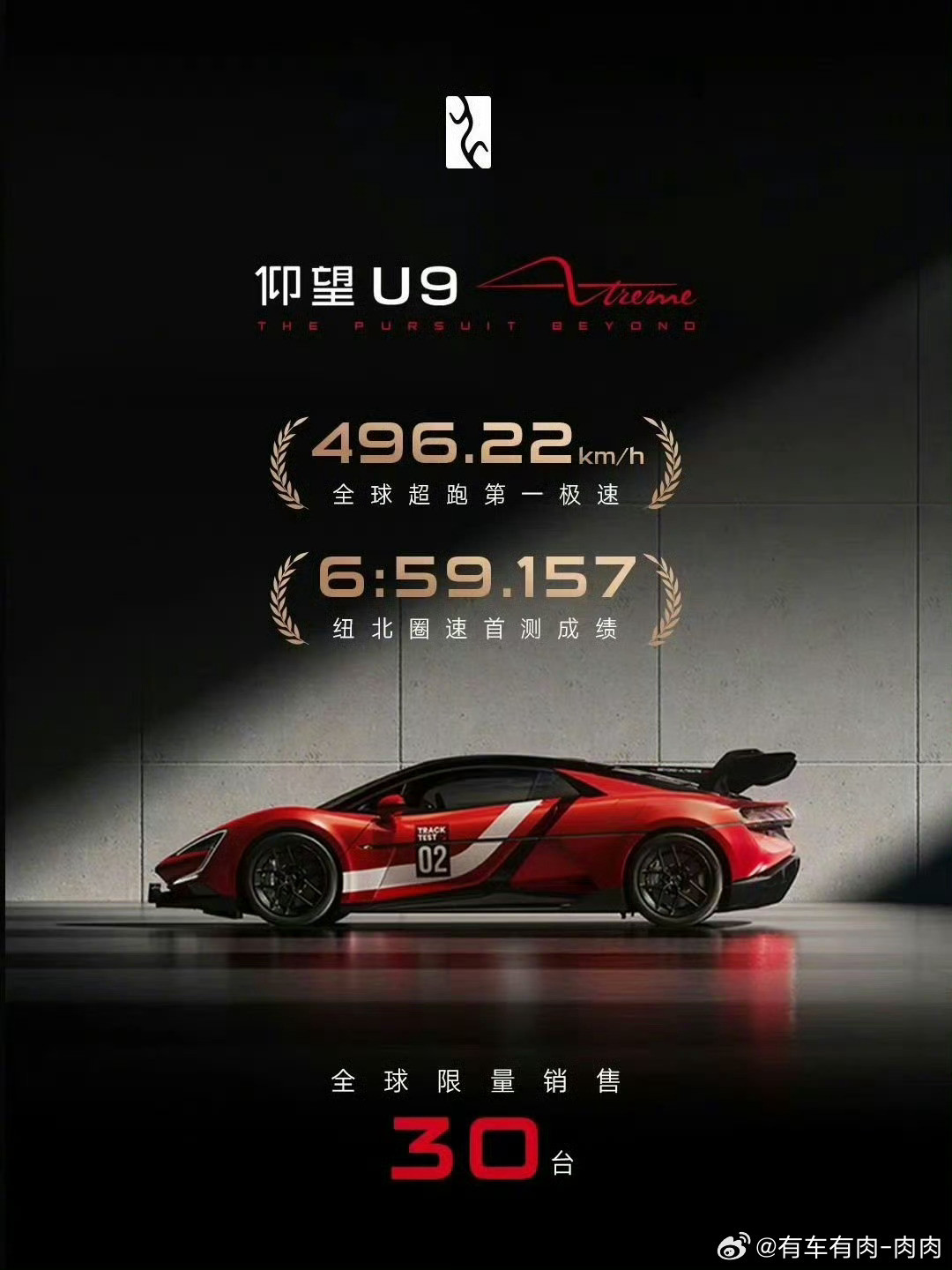 仰望U9X真的太牛了！！全球超跑！第一！极速！全球限量30台手慢无朋友们！！