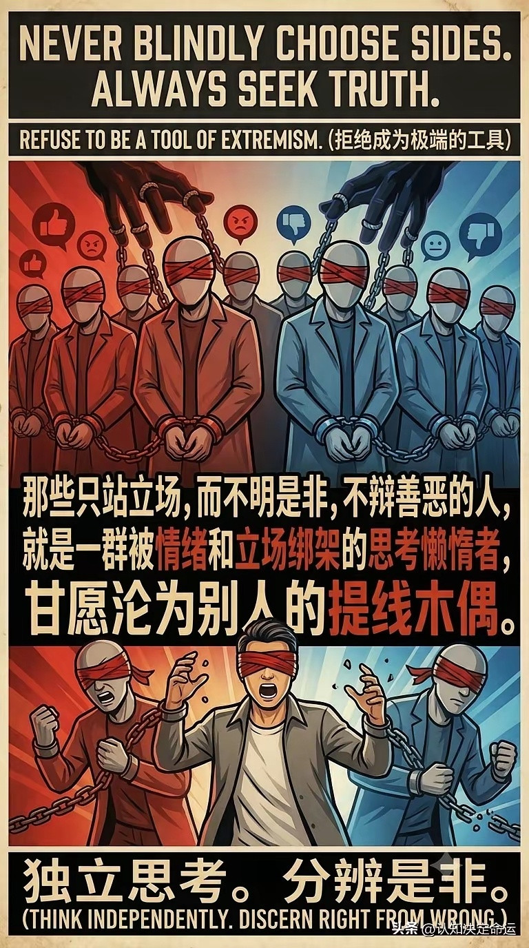 我是中国人这就是我的立场！任何事只要是对中国有利的我都无条件支持，无论是非对错我