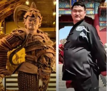 朱之文酷似韦陀菩萨，他笑称只是巧合。网友喊他：“南天门大将军”。朱之文：只要大家