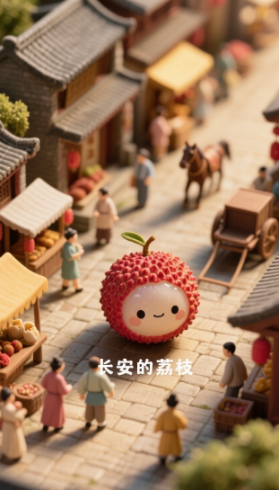 一边吃着朋友从广东寄来的新鲜荔枝，一边看着《长安的的荔枝》。片中李善德因为要
