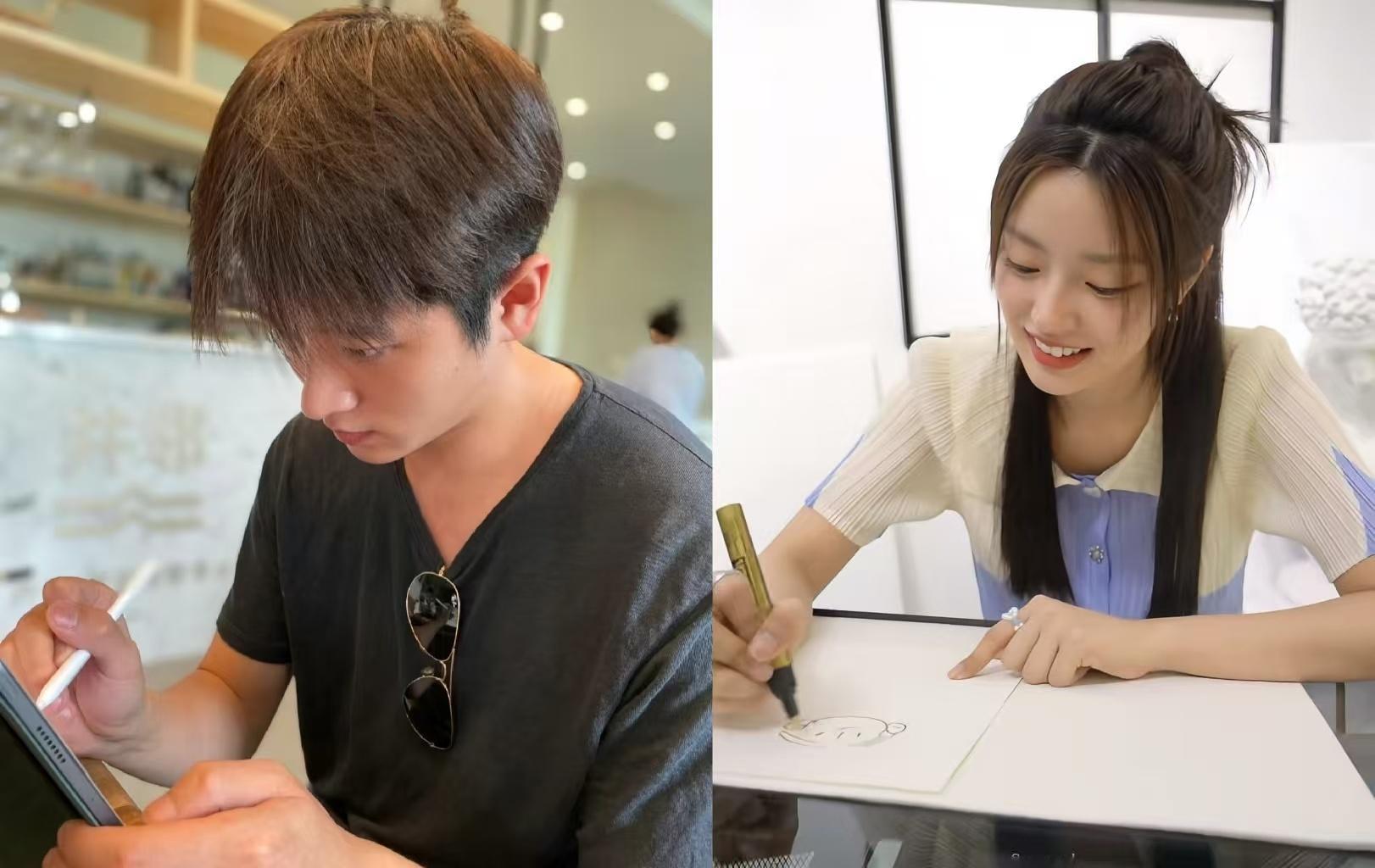 内娱第一对美术生cp谁懂啊！看到纱幔侧拍的站位我直接鸡皮疙瘩起来了！​​​