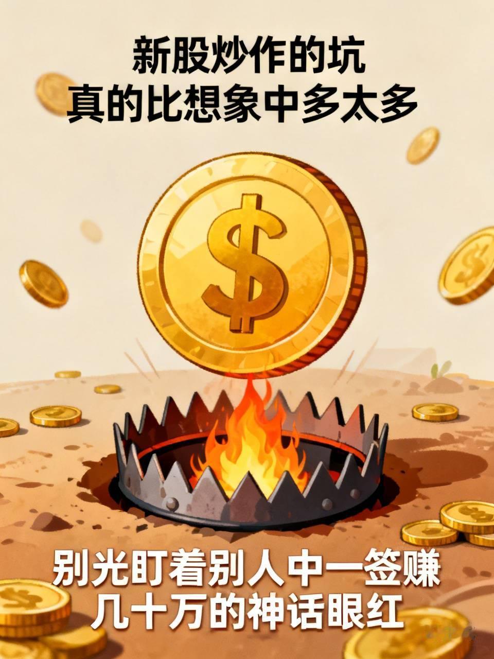 新股的坑深不见底。新股炒作的陷阱远比想象中多，别只眼红别人中一签
