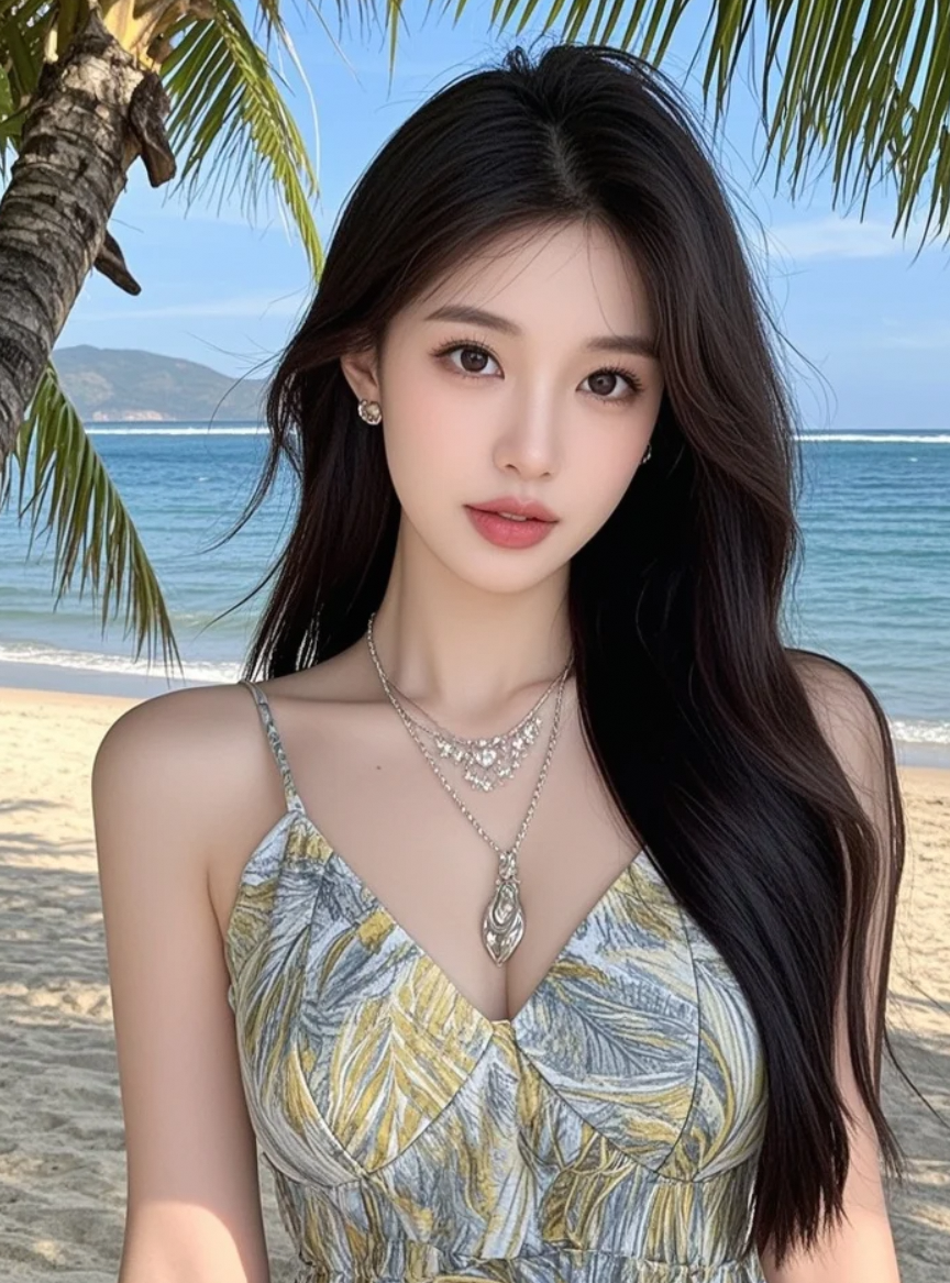 长裙配海浪，是我送给自己的礼物