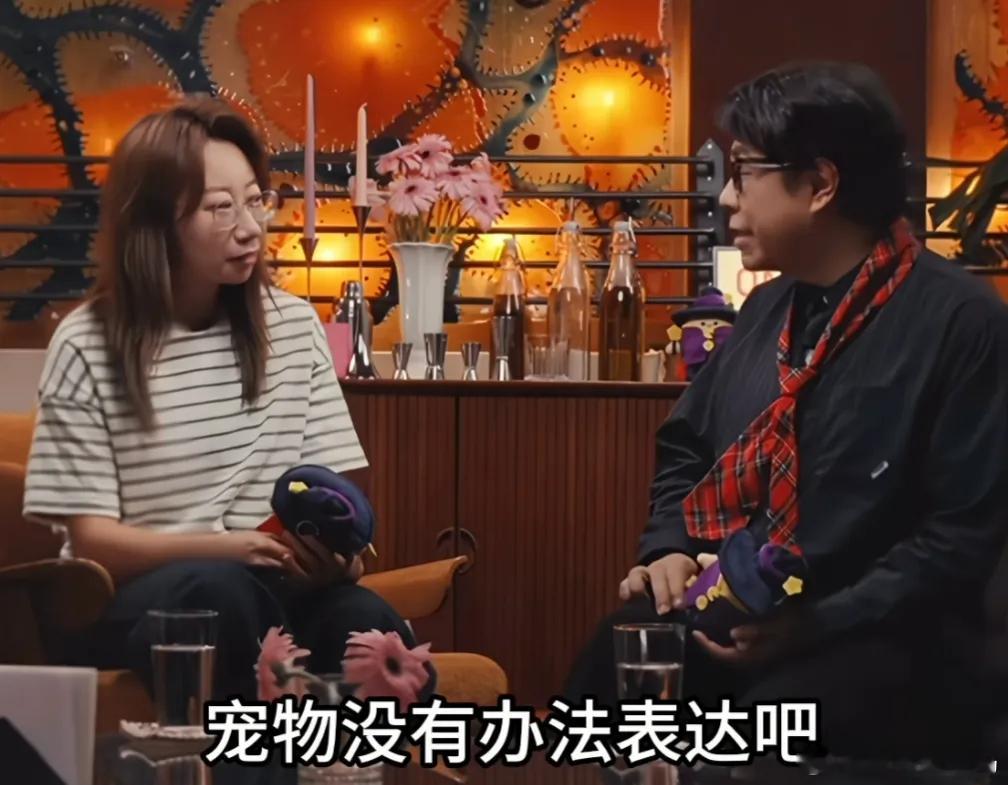 来看看蔡康永和鸟鸟这段很出圈的对话。蔡康永问鸟鸟，养宠物产生的感情，算不算爱情。