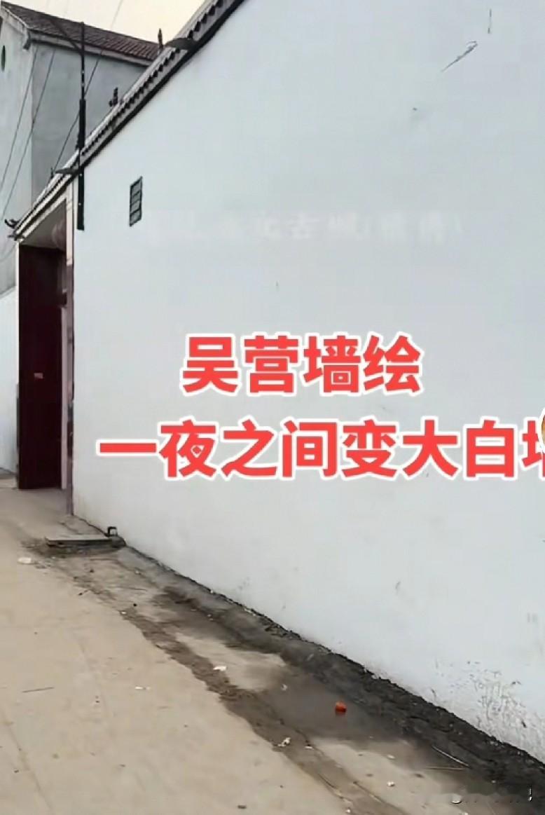 吴营村的网红墙，一夜之间全部刷白了，连本人吴承言都蒙圈了，不仅如此，他和家人还受