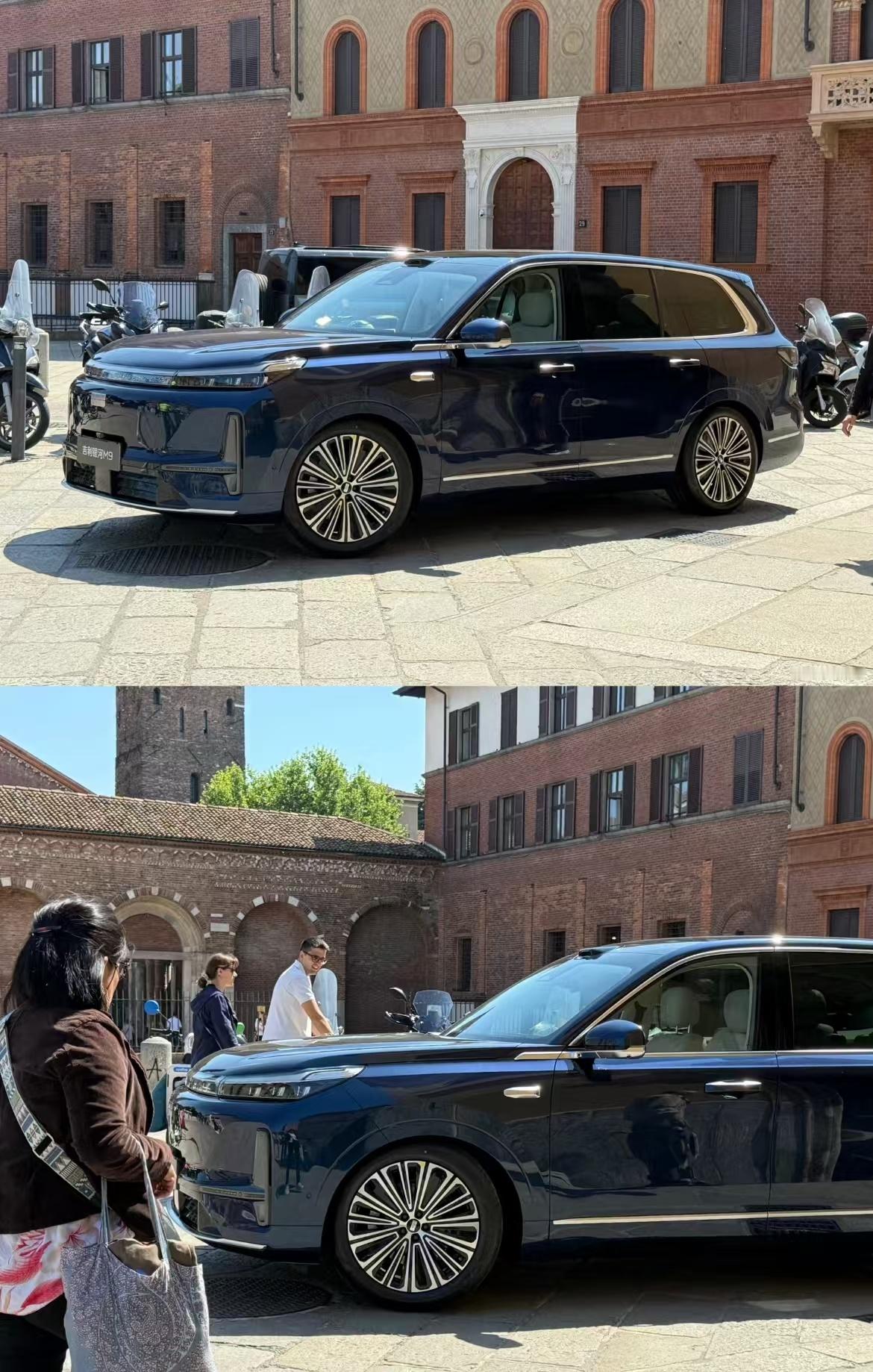 来对比下，银河星舰原型车，与量产版吉利银河m9的造型。前脸和侧面轮廓基本还是尊