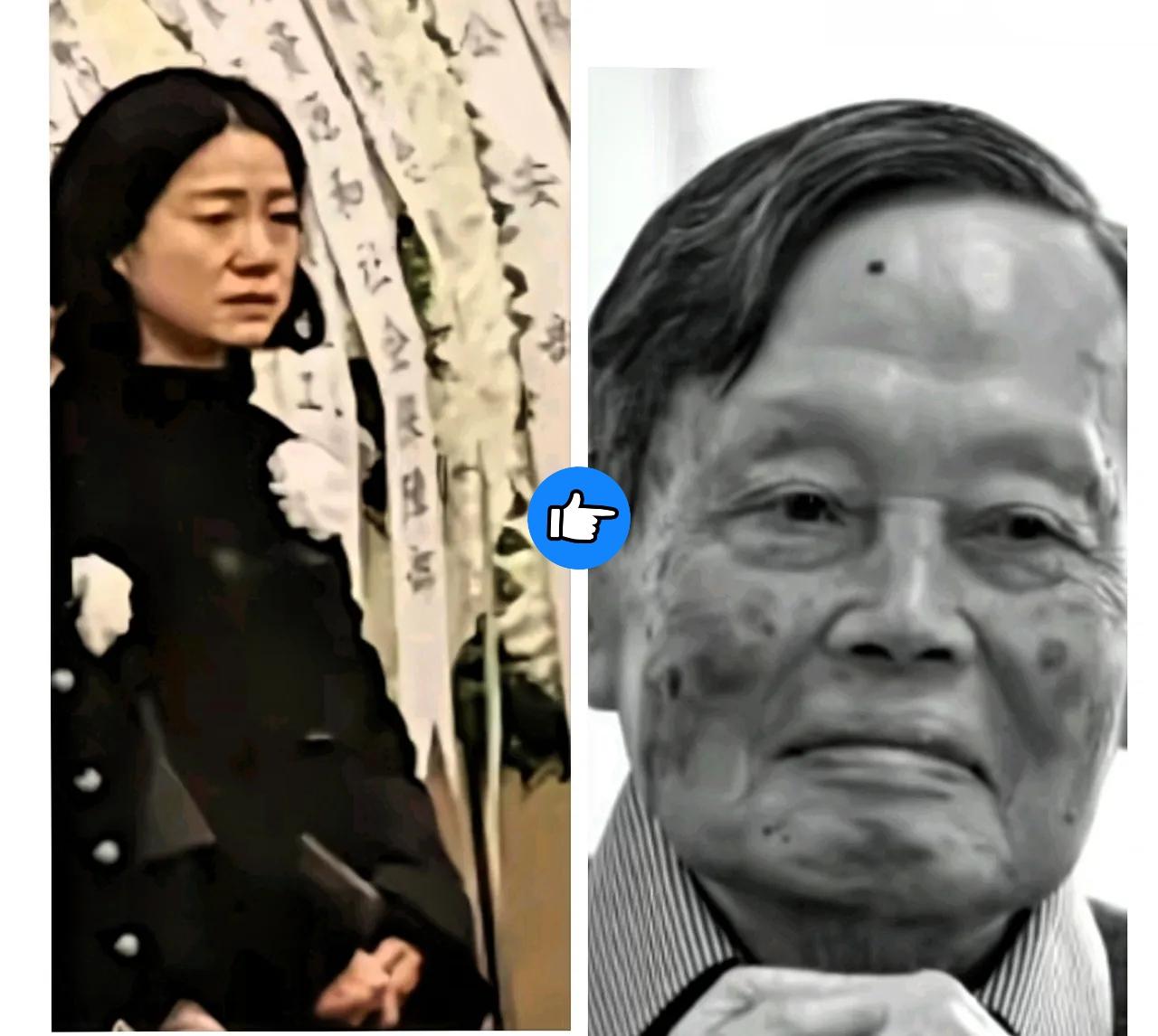 此时最难过的就是她了,满眼的不舍脸上未干的泪痕。看着真的好心疼。杨振宁走