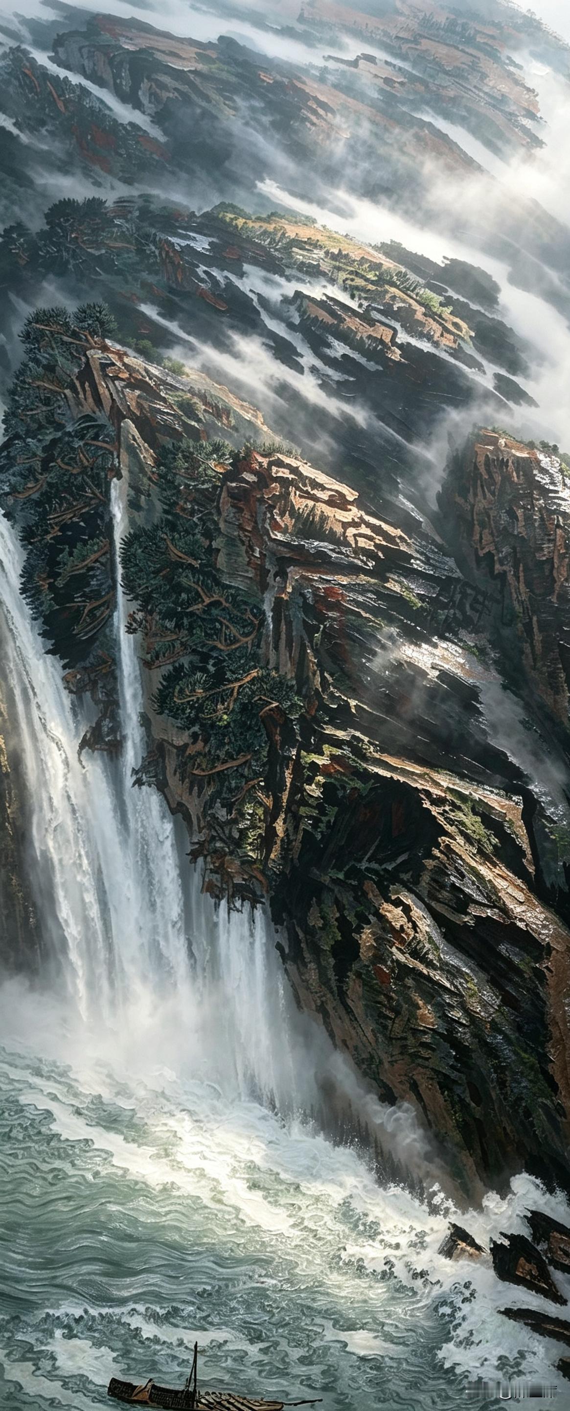 危崖千丈挂飞泉，素练横空破碧烟。雷走深林喧涧谷，碎珠飞雪落山前。