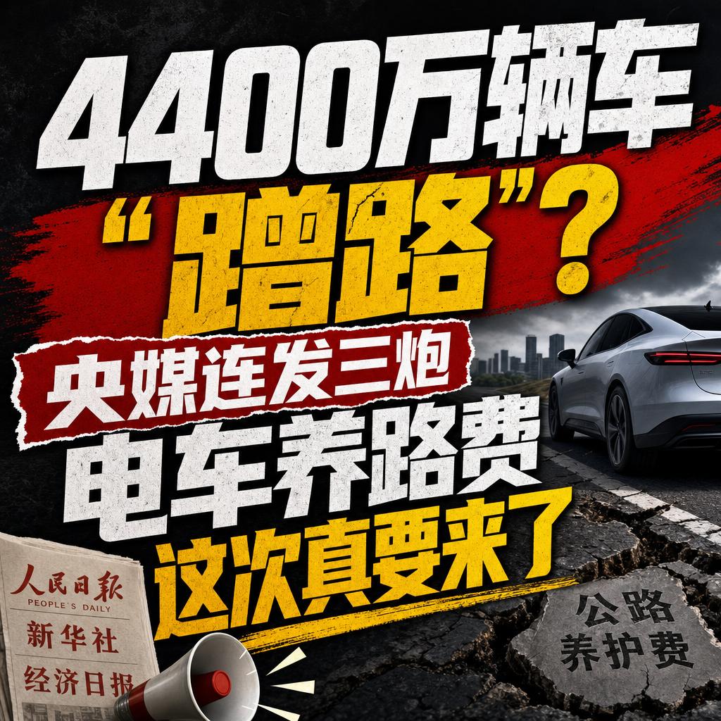 多家官媒关注电车养路费政策吹风信号释放4400万辆电车上路不掏养路费，这本账
