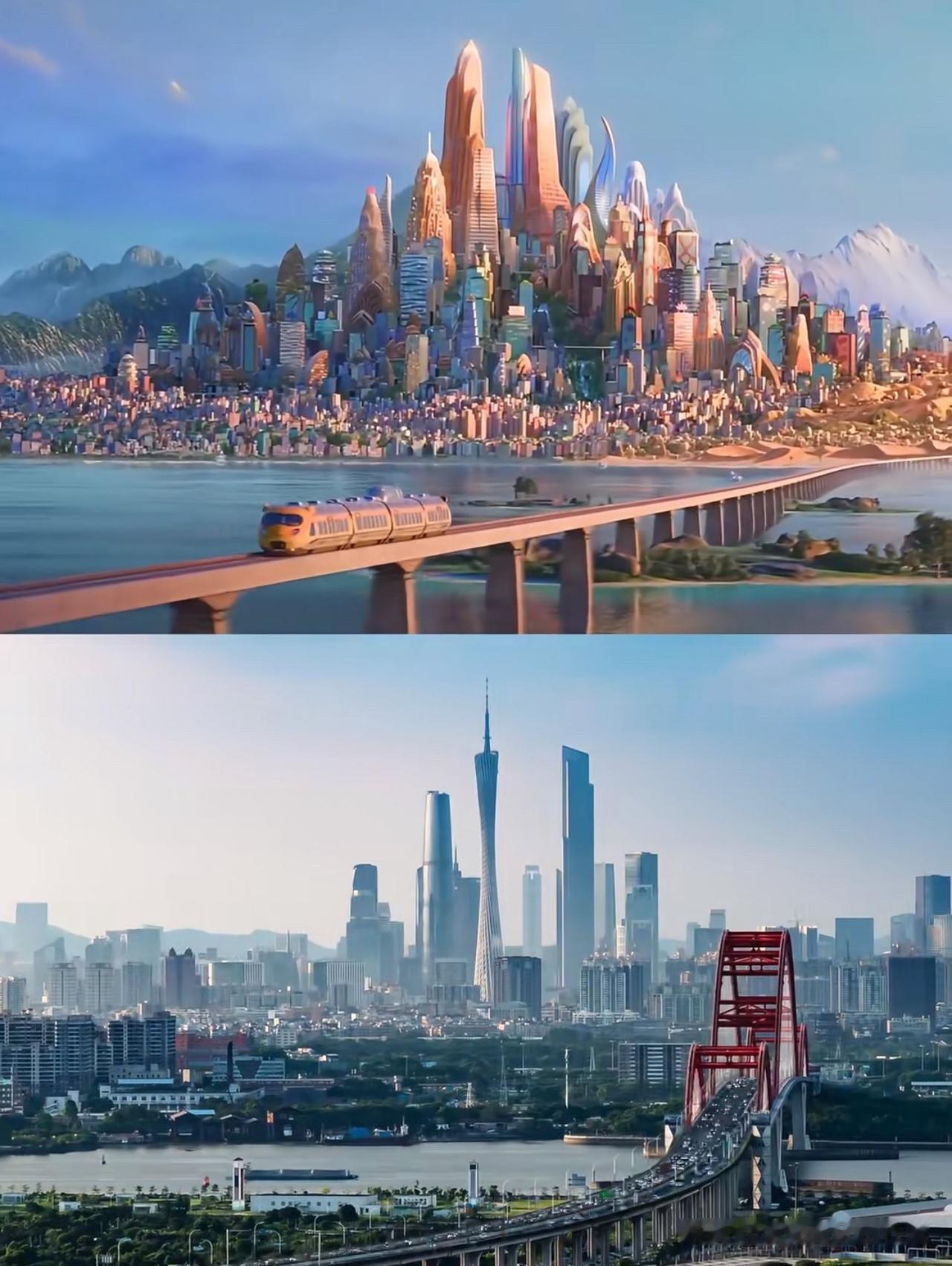 广州和疯狂动物城，对比一下，还真的挺像的！