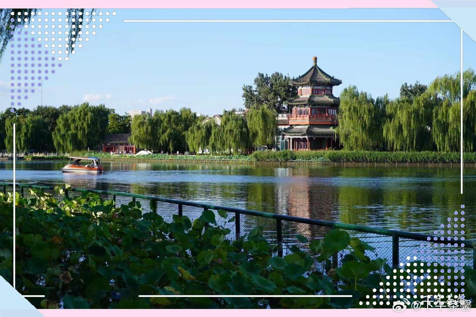 【秋天快乐】🍂🌼漫步什刹海，好像踏入一幅绝美画卷。清风拂面，水波轻摇，那一份