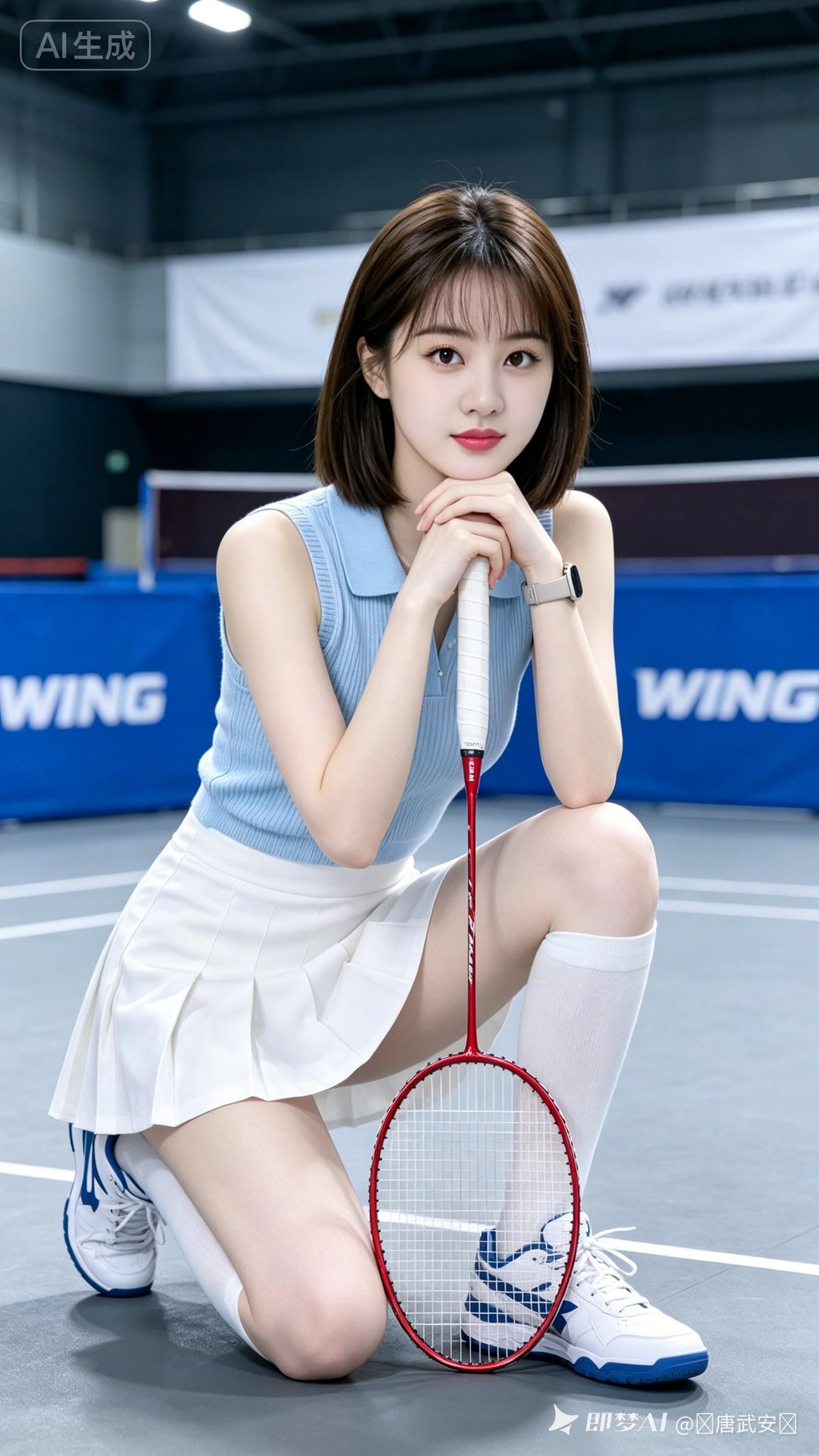 网球少女，活力满满，球场上的美丽瞬间！🎾