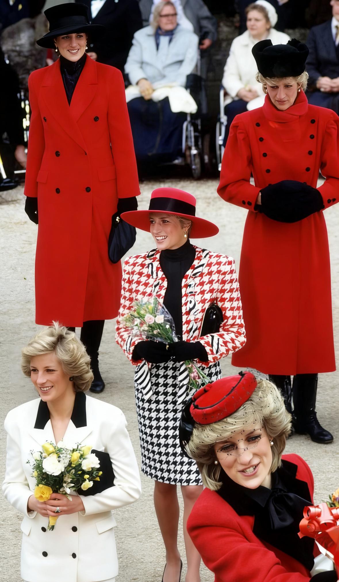 2025年过去啦，新的一年来到了，回顾一下黛安娜王妃往年的圣诞造型，可以看出基本