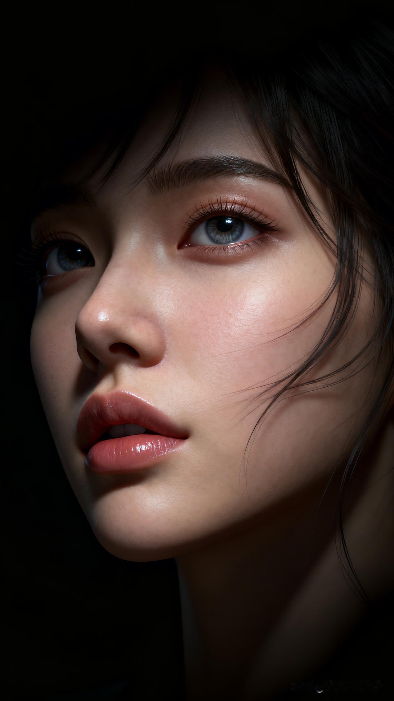 眉目传情处，唇齿诉衷肠。你是喜欢风情万种，还是温柔体贴梦幻般的少女侧颜，光影交