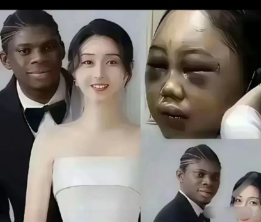 这位华人美女嫁了一位黑人，起初两人恩爱如初，令人羡慕。每天晚上，他们挤在小公寓的