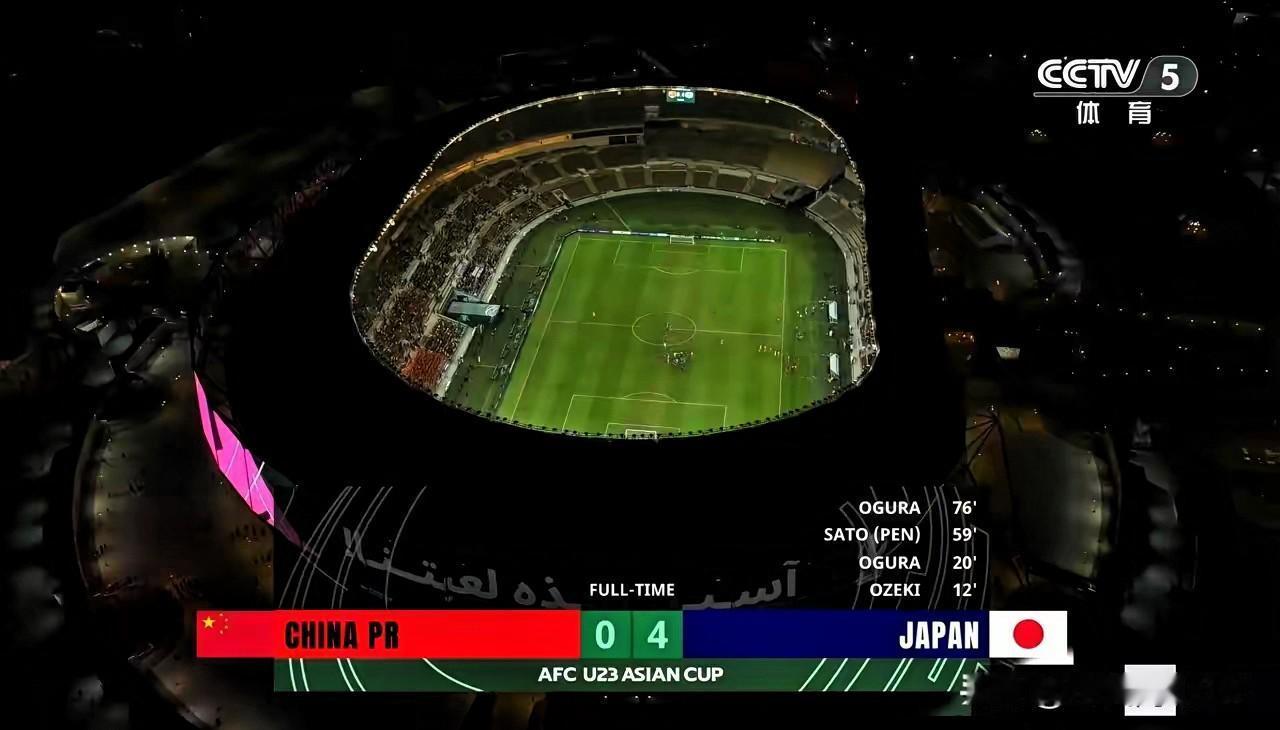 中国奥委会真是太懂人情世故了！今天中国U23男足在亚洲杯决赛中以0：4不敌日本U