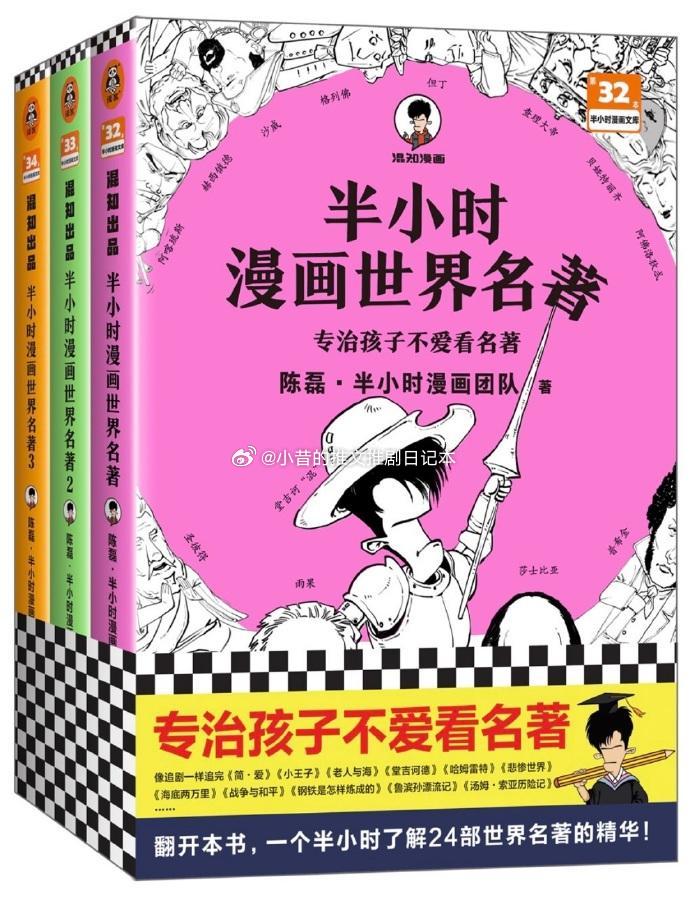 读书漫画科普《半小时漫画世界名著》（1-3）半小时漫画团队小昔说：4.4不错