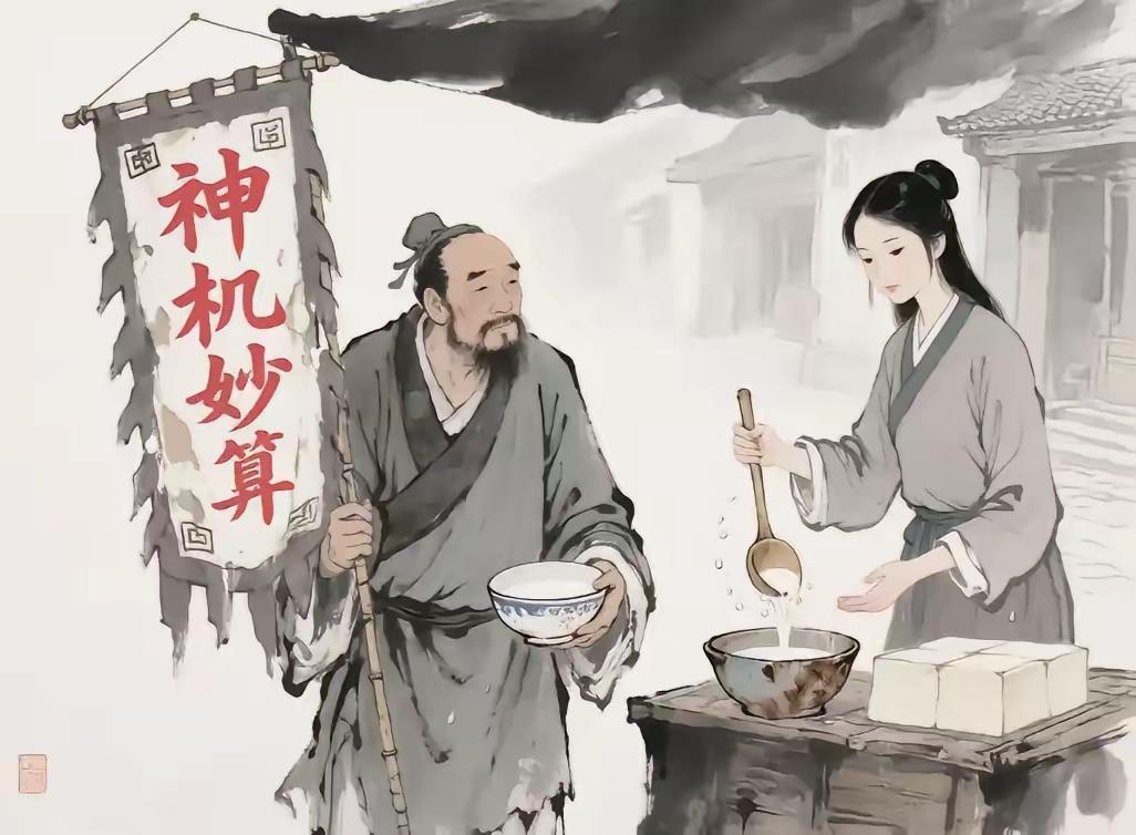 古时候，济南府有一位算命先生，受邀去一户人家算卦，到地方时，女主人正在门口迎接。