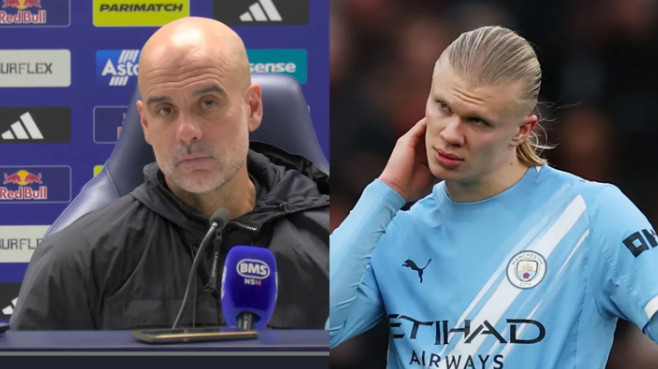 瓜迪奥拉在战胜利兹联后更新了哈兰德的伤情。曼城主教练表示，他不知道这名挪威前锋何