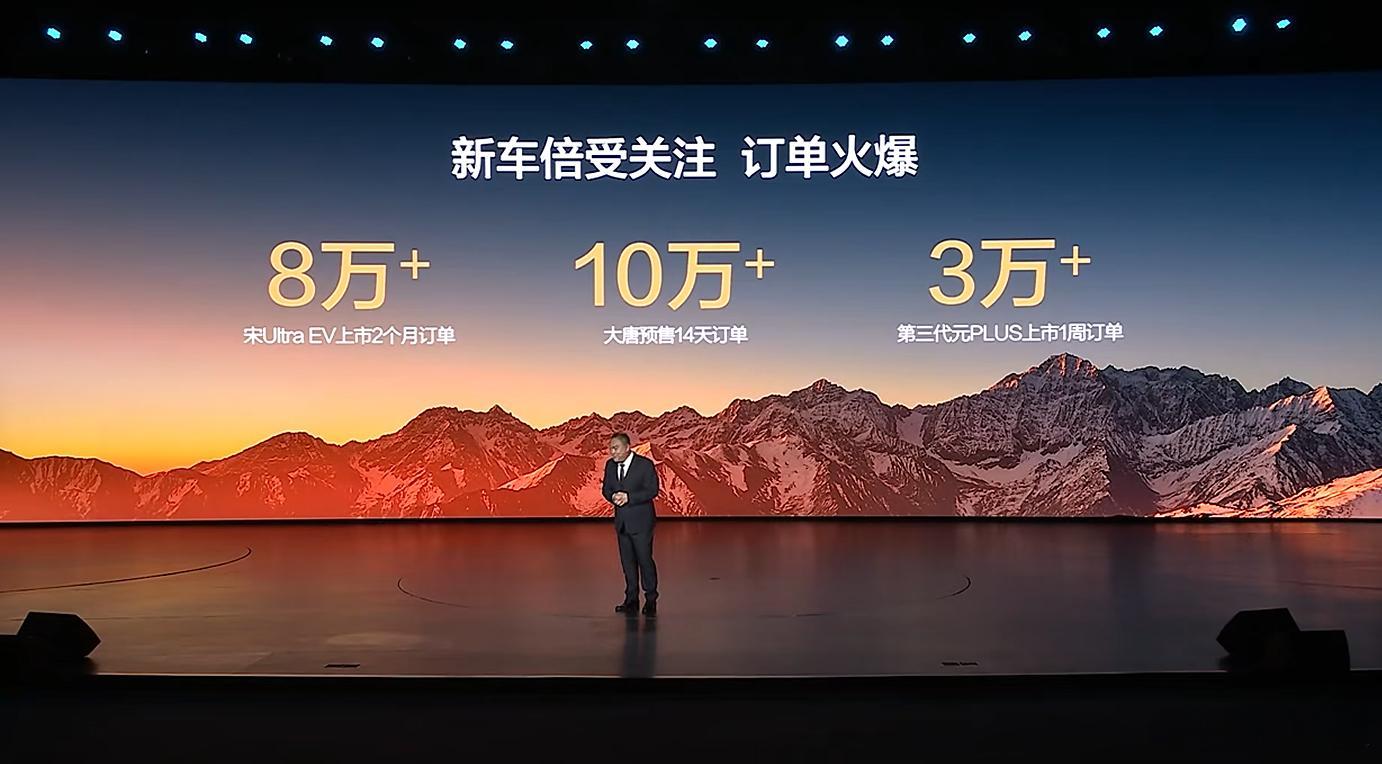王朝赶上了最好的资源，今年彻底放手干了大唐两周预订订单10万+，第三代元Plus