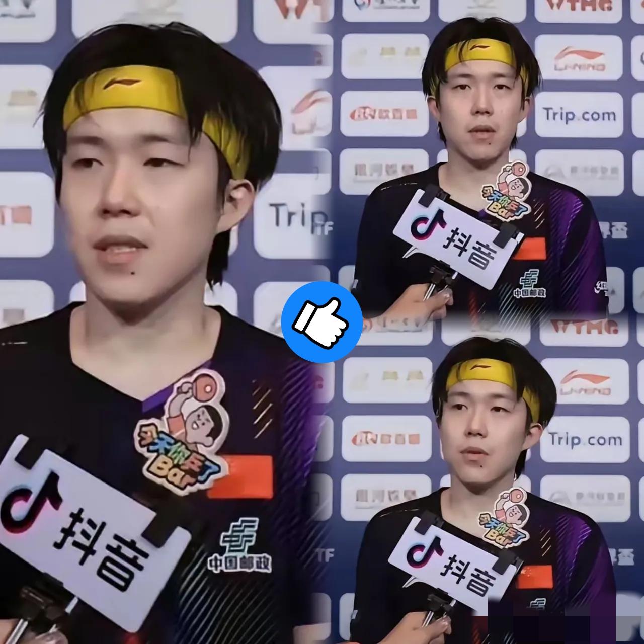 王楚钦当场回怼记者，只因一个词、一个笑容，瞬间戳中无数人。赛后采访中，女记者笑