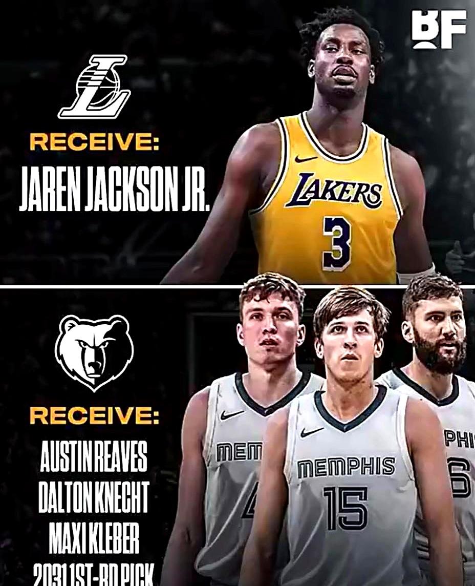 疯了吧？美媒交易设想：湖人送里夫斯、克内克特、克莱贝尔+2031首轮换灰