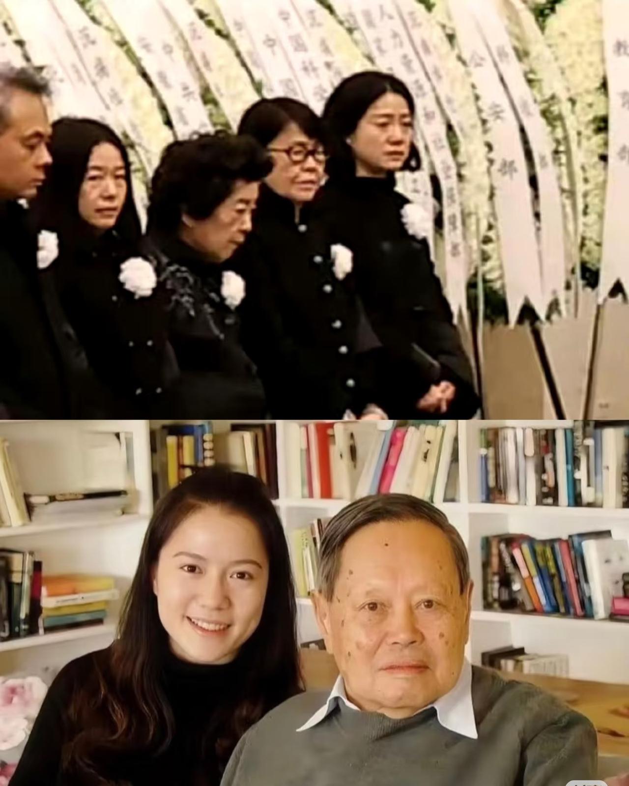 杨先生的葬礼上,最受关注的家属是翁帆。她站在家属第一位,能看出杨先生的子女对她