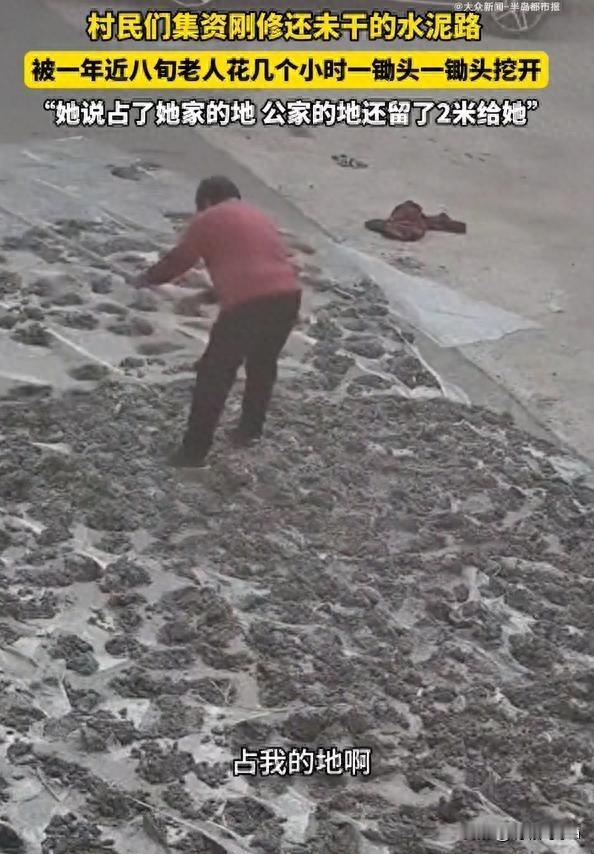 一锄头下去是人心：别让“见不得别人好”作祟！八旬老太砸村路2025年12月