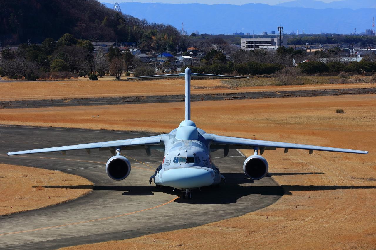 2026年3月16日：川崎重工改装飞机在岐阜机场进行地面滑行测试。C-2(