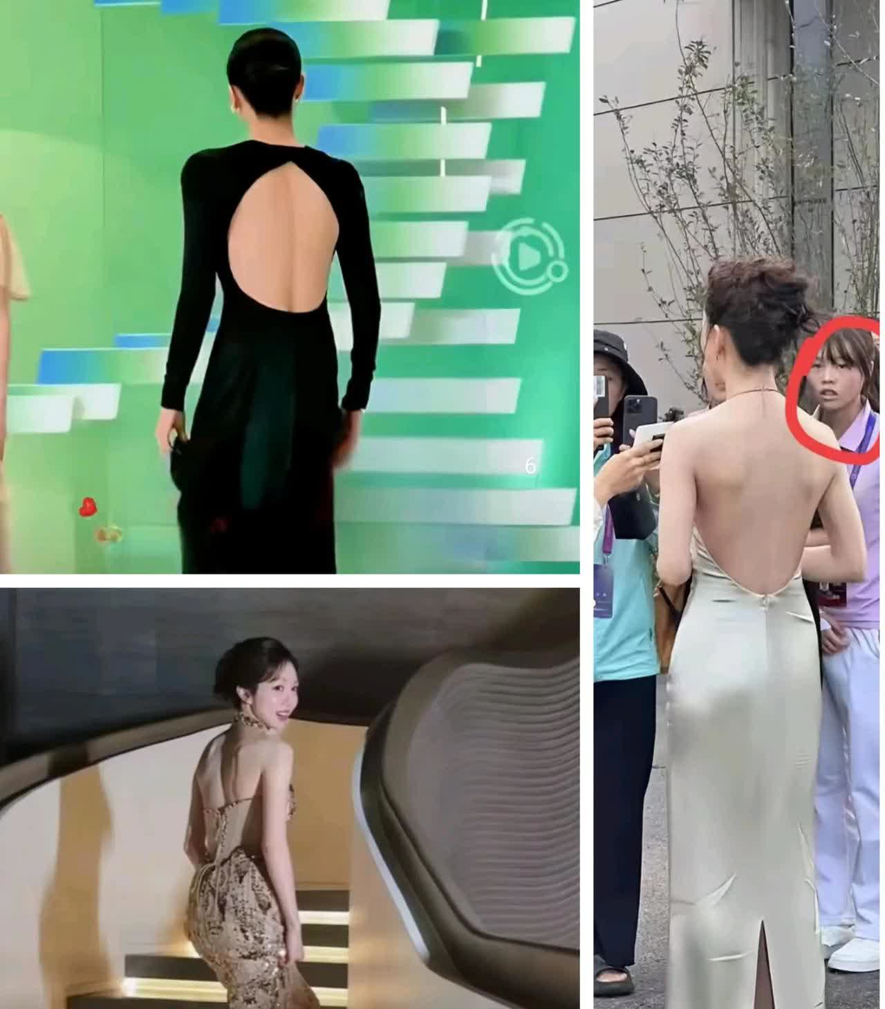 最近走红毯不一样了，开始露背而不是露胸。白玉兰姜妍和宋佳上热搜，只因