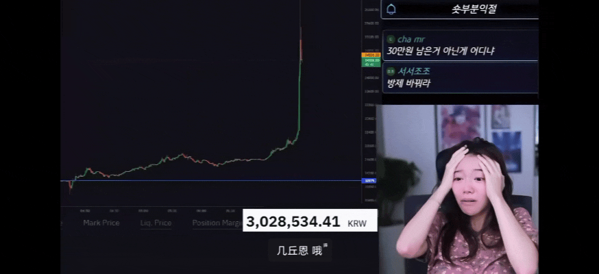 一名韩国女主播直播爆仓，302.8万韩元没了。有些人认为她哭天抢地很夸张，因为3
