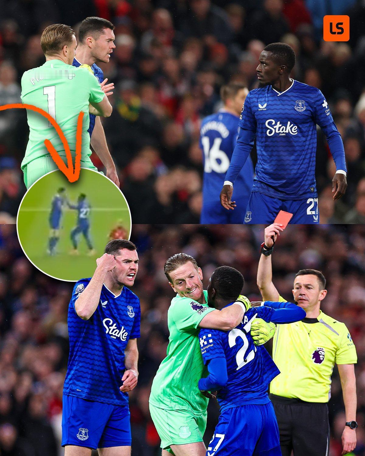 【盖伊赛后道歉】埃弗顿客场1-0击败曼联！上半场，盖伊和队友迈克尔-基恩发生口角