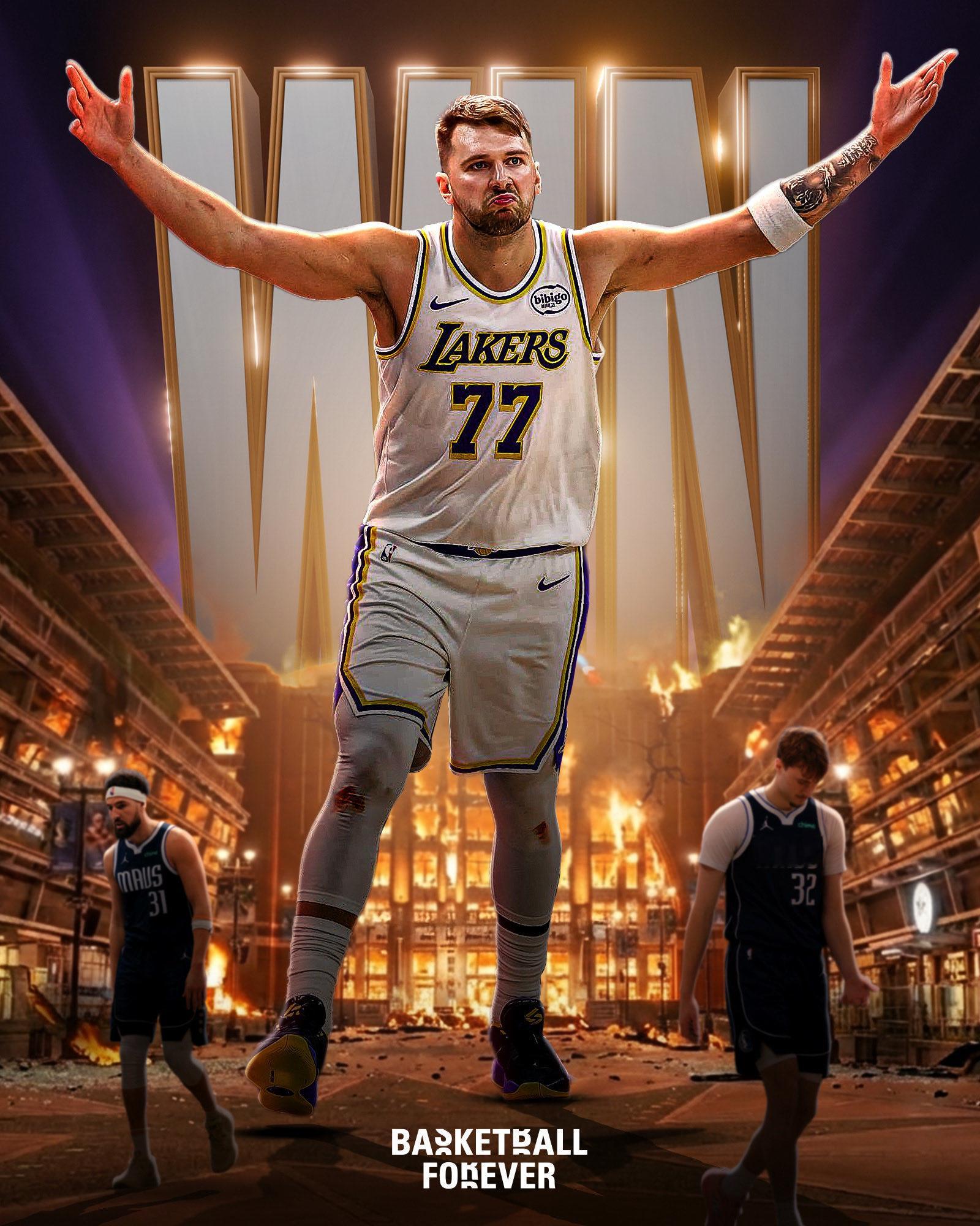 好惊险，湖人最后时刻大逆转独行侠！！！——东契奇，33分8篮板11助攻——詹姆斯