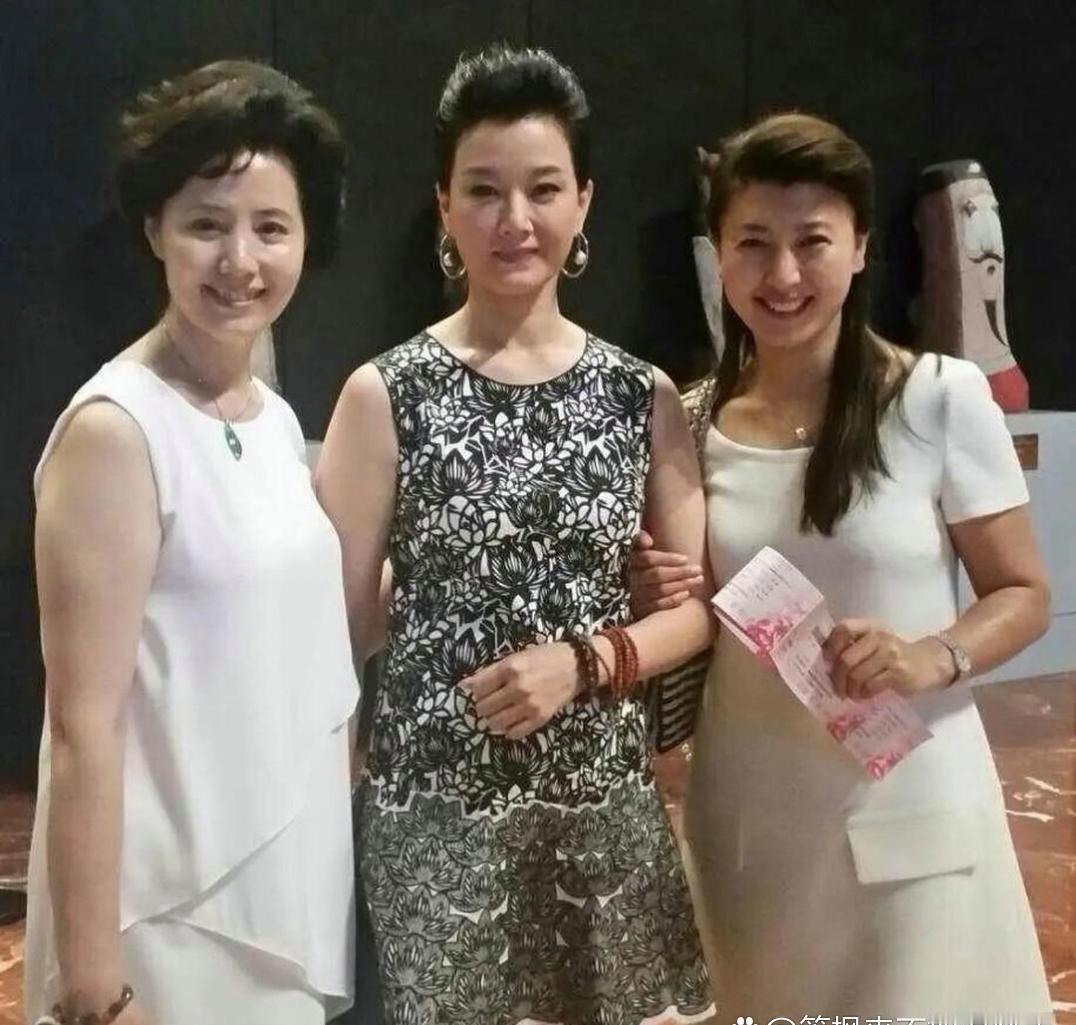 这张三位女星的合影真是绝了，个个肤白貌美！中间站C位的歌唱家宋祖英大家都认识，可
