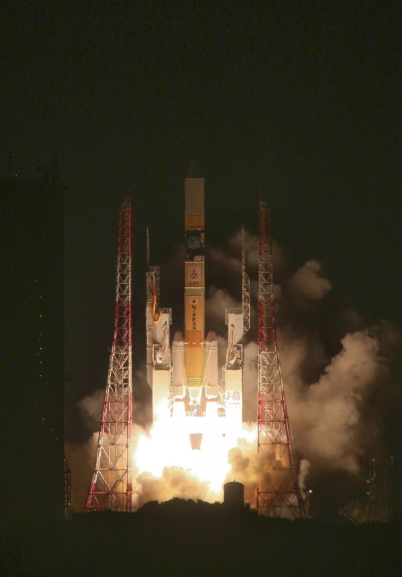 今天凌晨1:33分当地时间，H2A中型运载火箭50号機在种子岛发射了GOSAT-