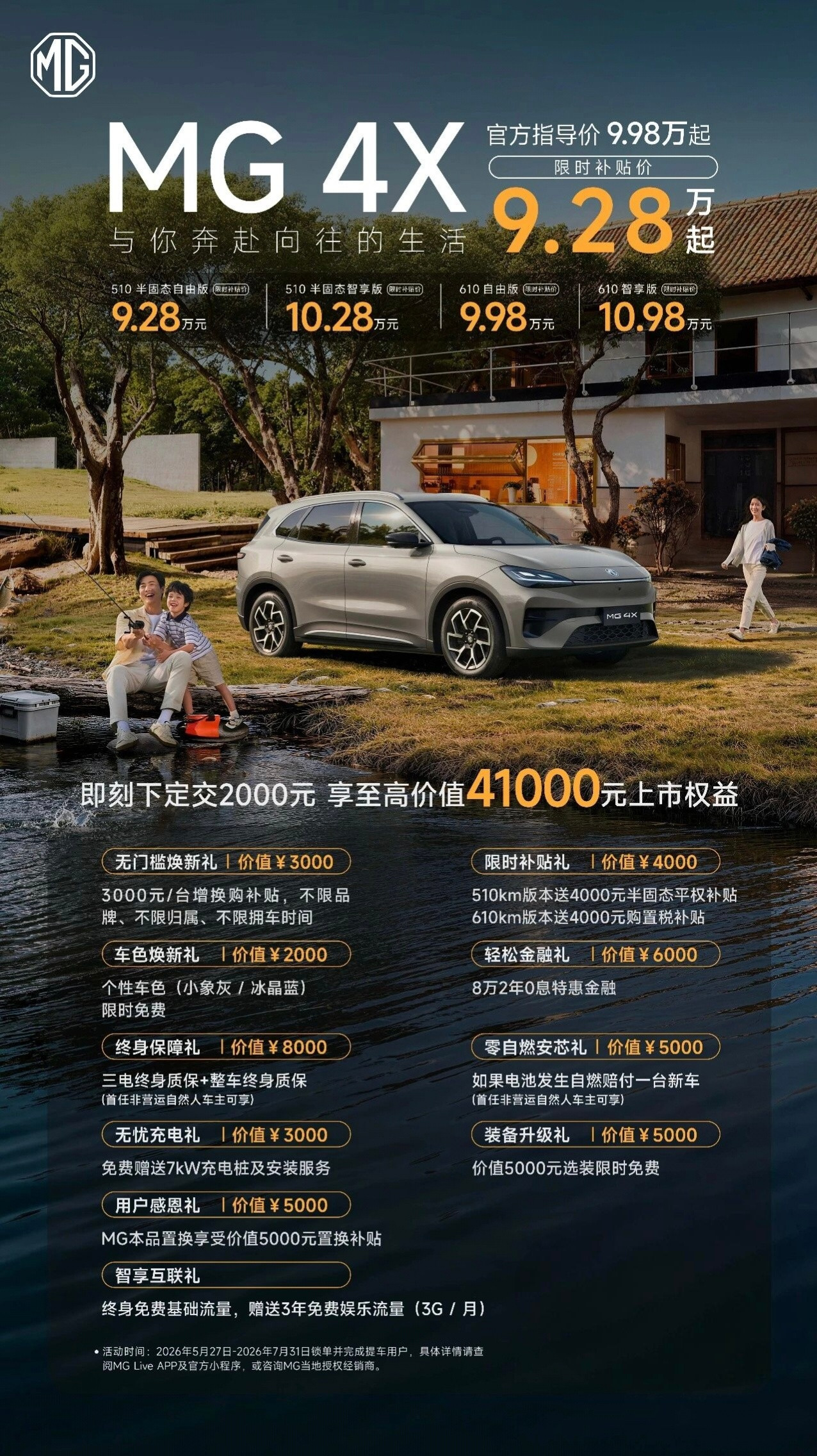 10万级纯电SUV新王：MG4X上市直接卷疯5月27日MG4X正式上市，限时补贴