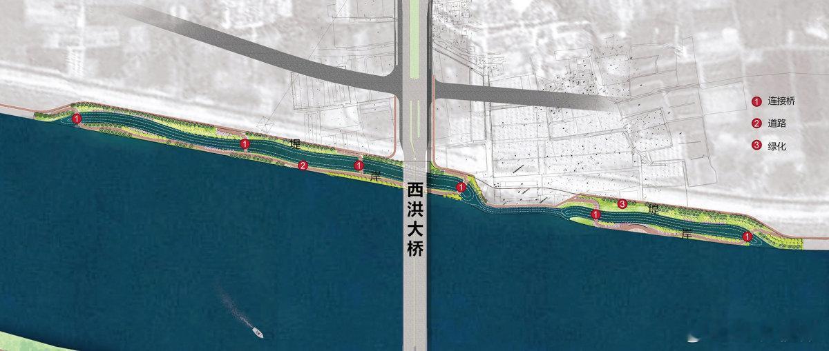 宁波西洪大桥下绿道断行即将迎来改造近日，有市民反映宁波西洪大桥通车后，姚江北岸