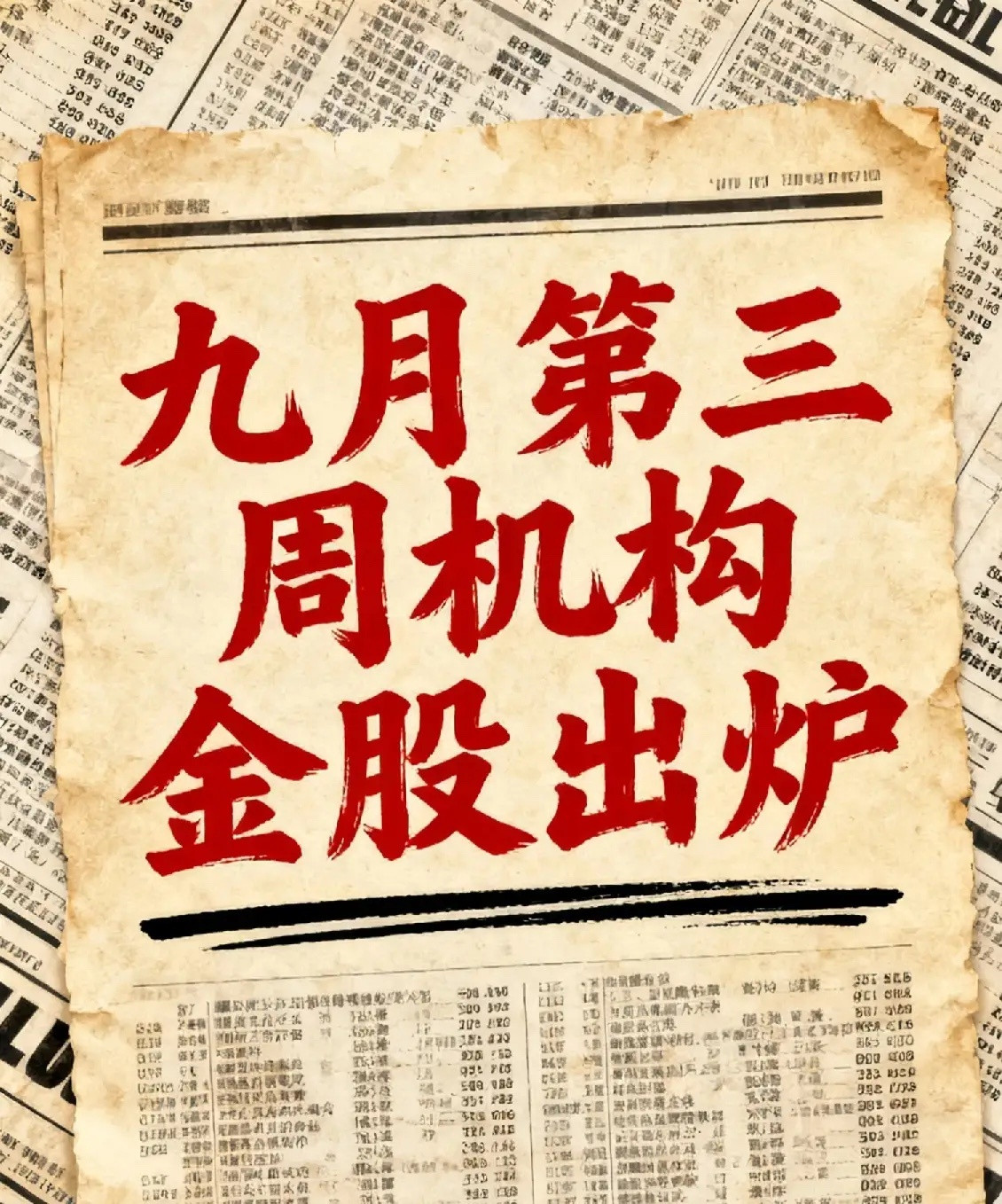 九月第三周（9月15日－9月21日）机构金股出炉：科技制造与消费复苏引领市场主线
