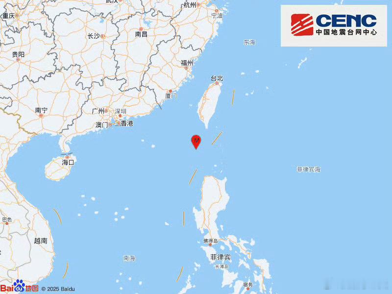 地震快讯中国地震台网正式测定：02月12日06时27分在南海海域（北纬20.63