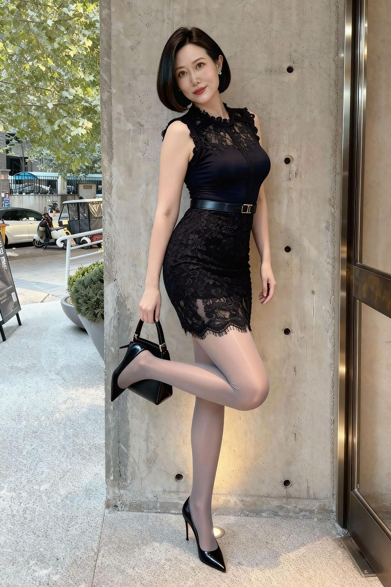 黑色穿搭永不过时。