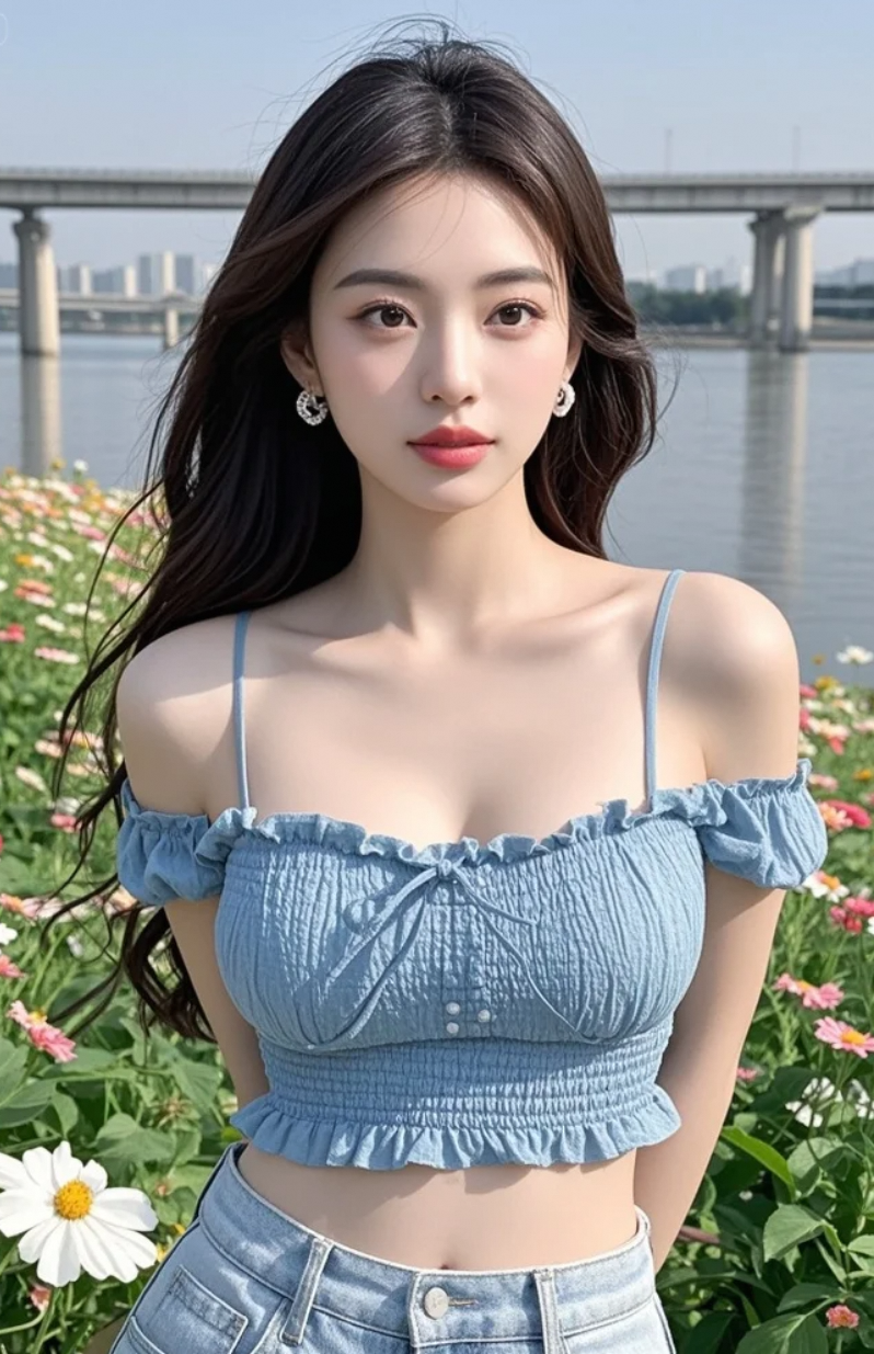 花海、江风、美人，三者合一有多美？