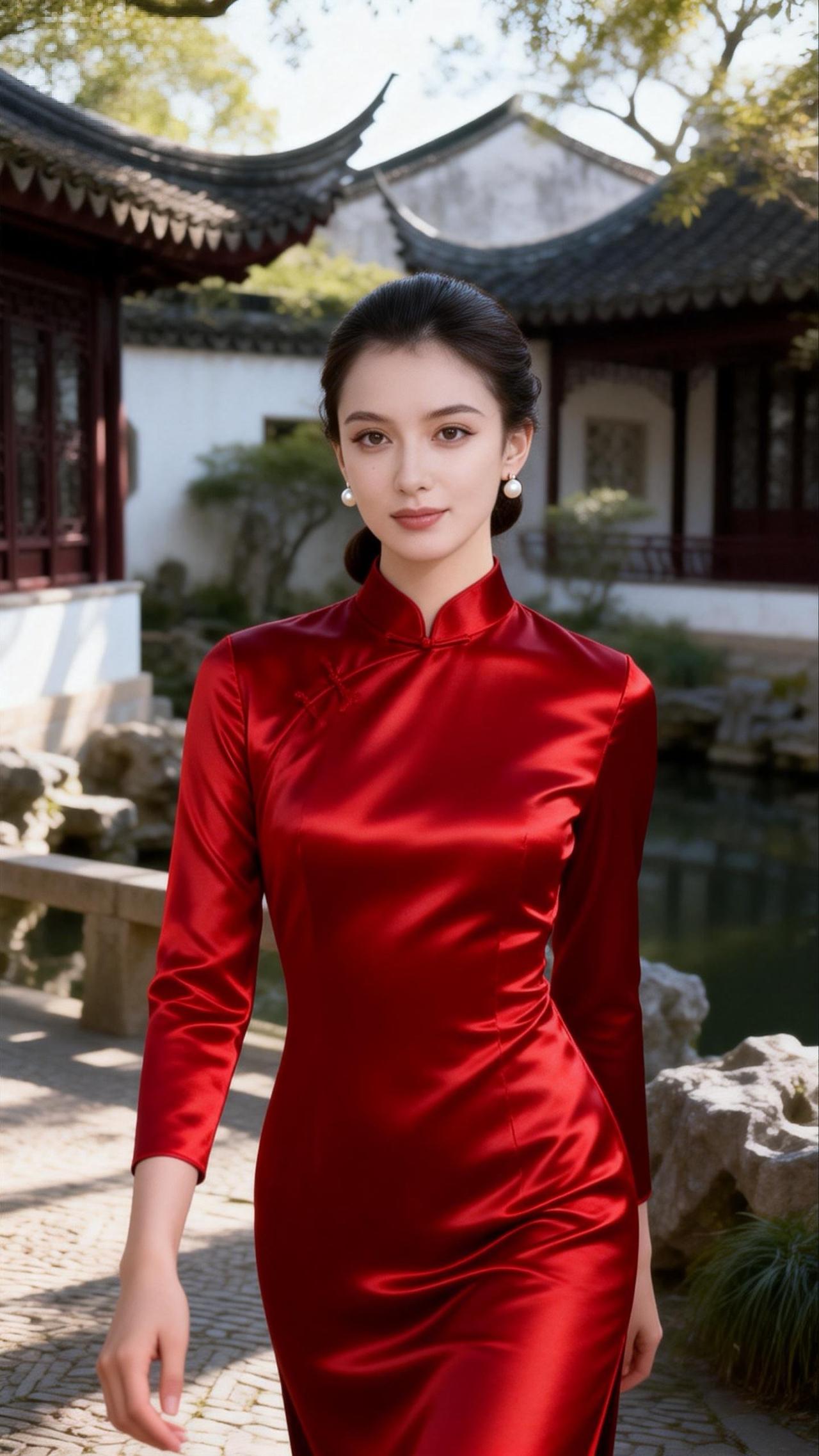 亭亭玉立、婀娜多姿，旗袍美女的天花板？