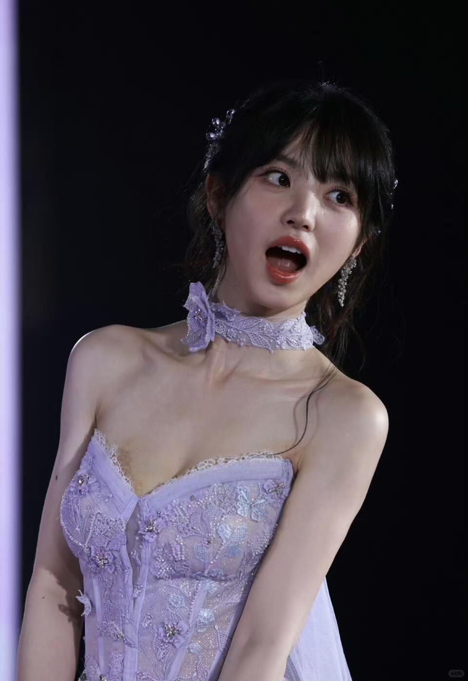 紫色的田曦薇，真好看！田曦薇甜美暴击现场美到发光甜美女神演唱会