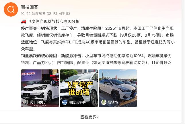 【飞度停产，清库存！一代神车落幕！】网传飞度已经停产了，因为销量下滑的厉害，现
