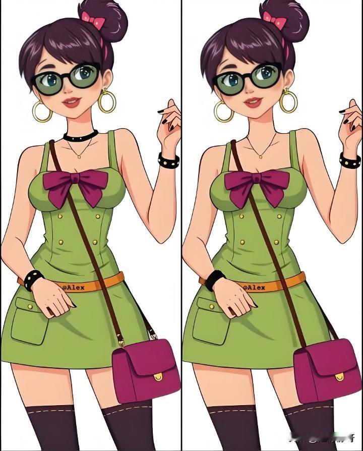 找不同，能找到两处就很厉害啦！