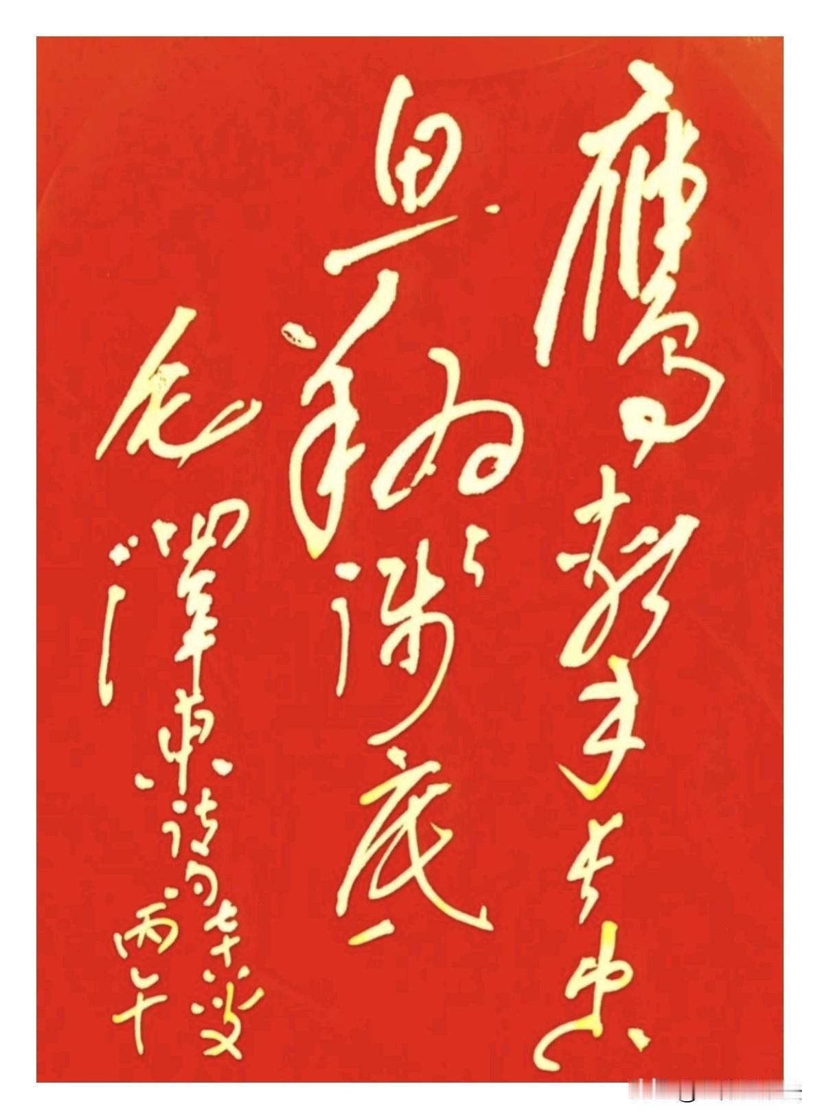 红底金字毛体书法喜庆，潇洒，飘逸大方，刚劲有力！哪位大师能准确解读一下这几个字到