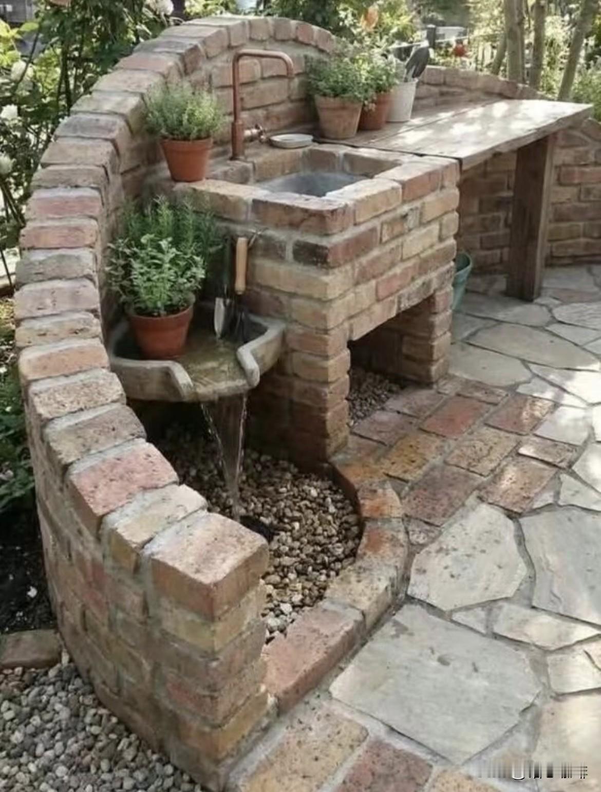 在农村老家，做一个这样洗衣服池也挺好看方便实用的‼️有院子的确实是不错的选择