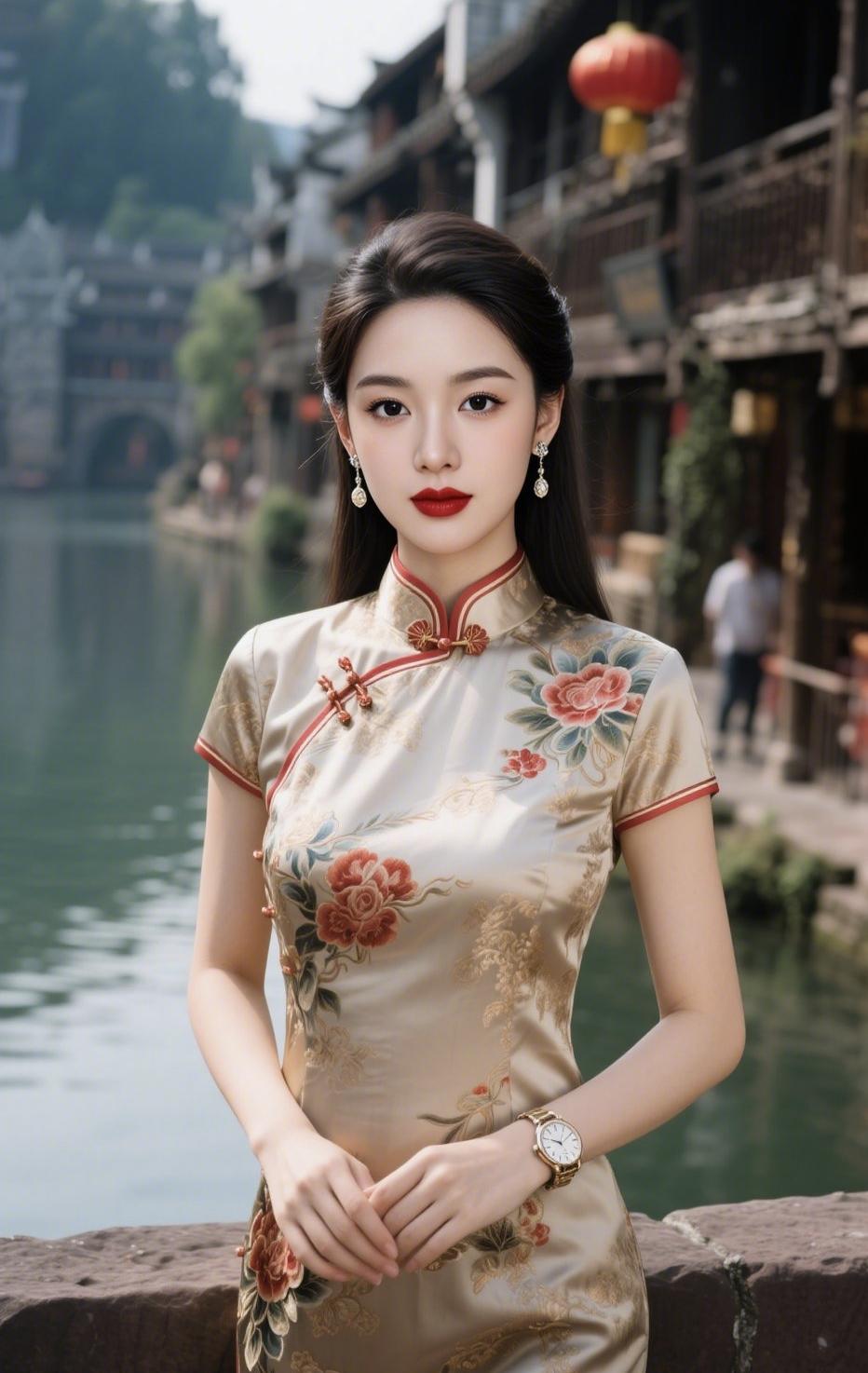 《那件旗袍，藏着外婆的青春》木柜深处，压着一方月光青缎滚着银线，盘扣是未