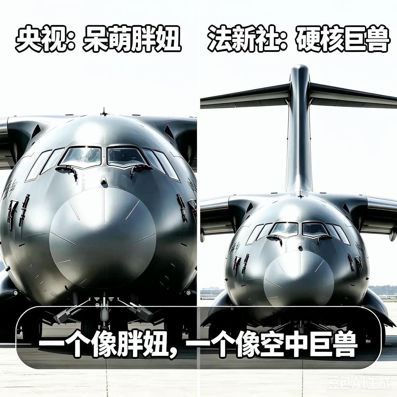 同一架运20！不同镜头拍出两种画风，一边呆萌胖妞，一边空中猛兽运20大国重